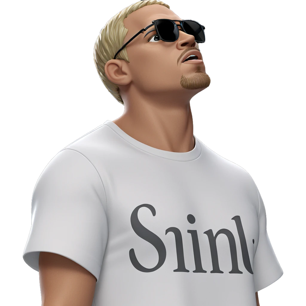 stylish male in white shirt emoji