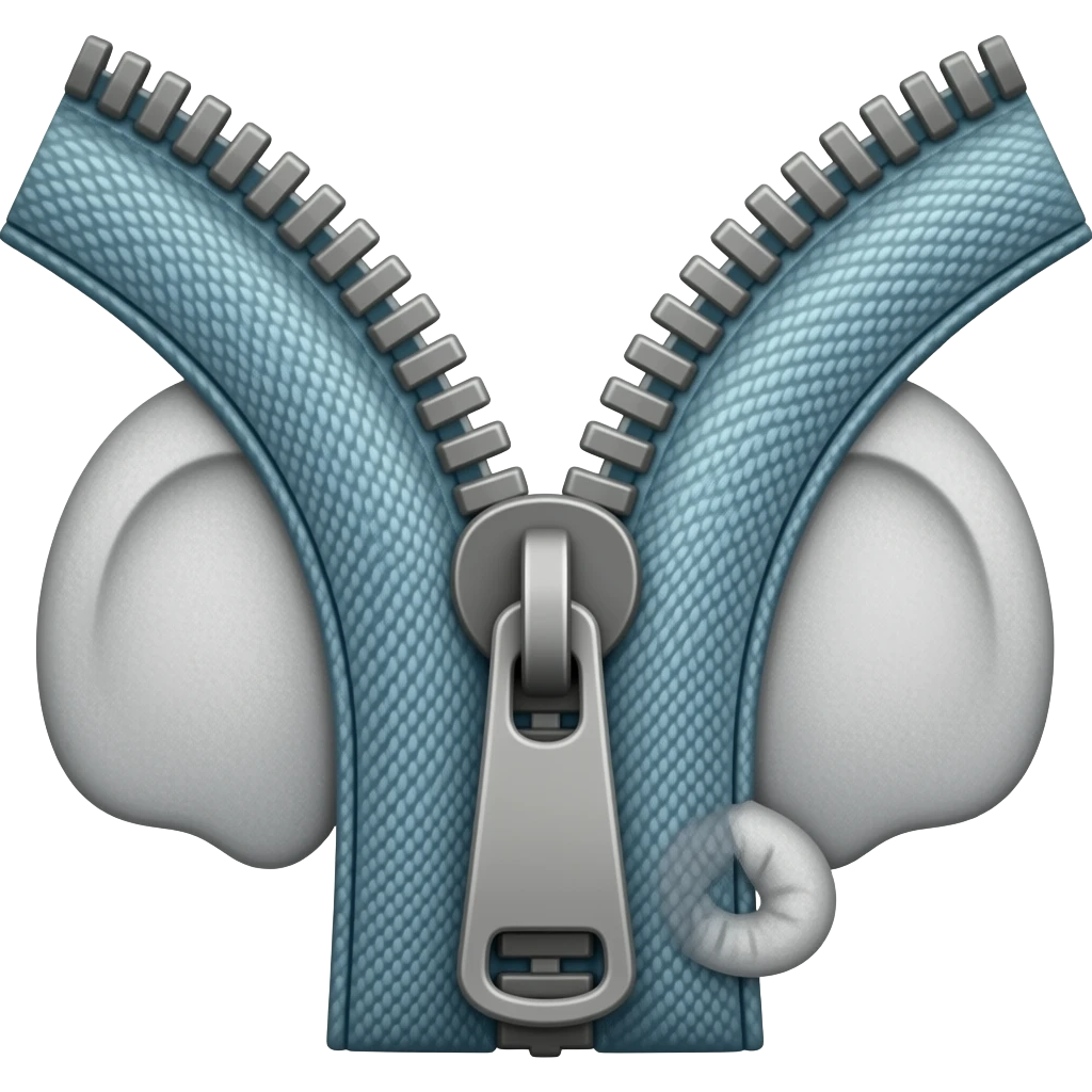 Elephant zipper emoji