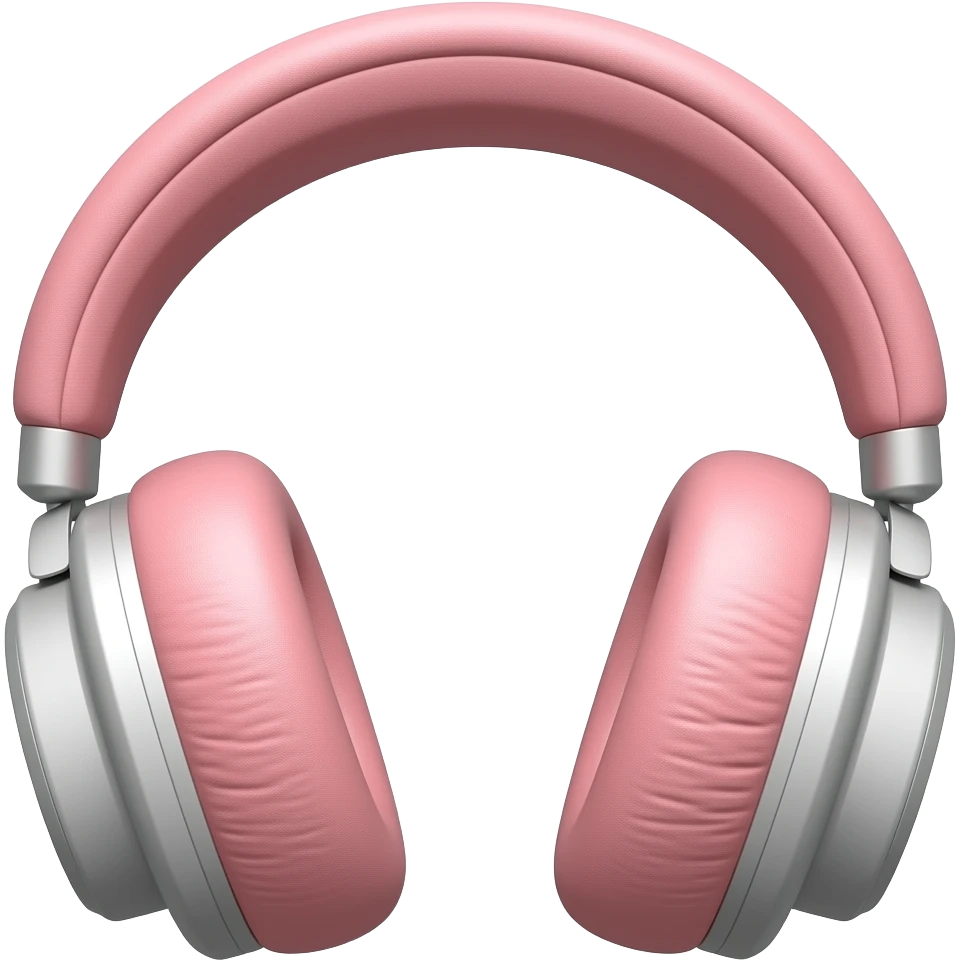 Toz pembe kulaklık emoji
