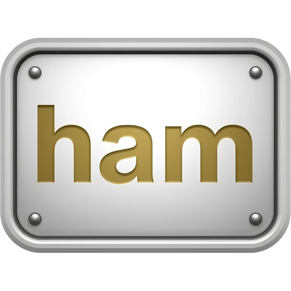 sign says "ham emoji