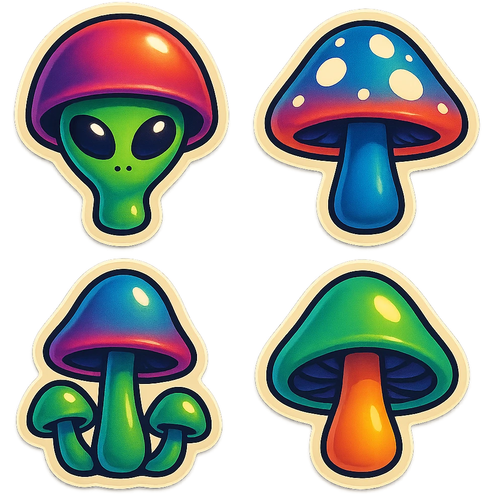 alien mushrooms emoji