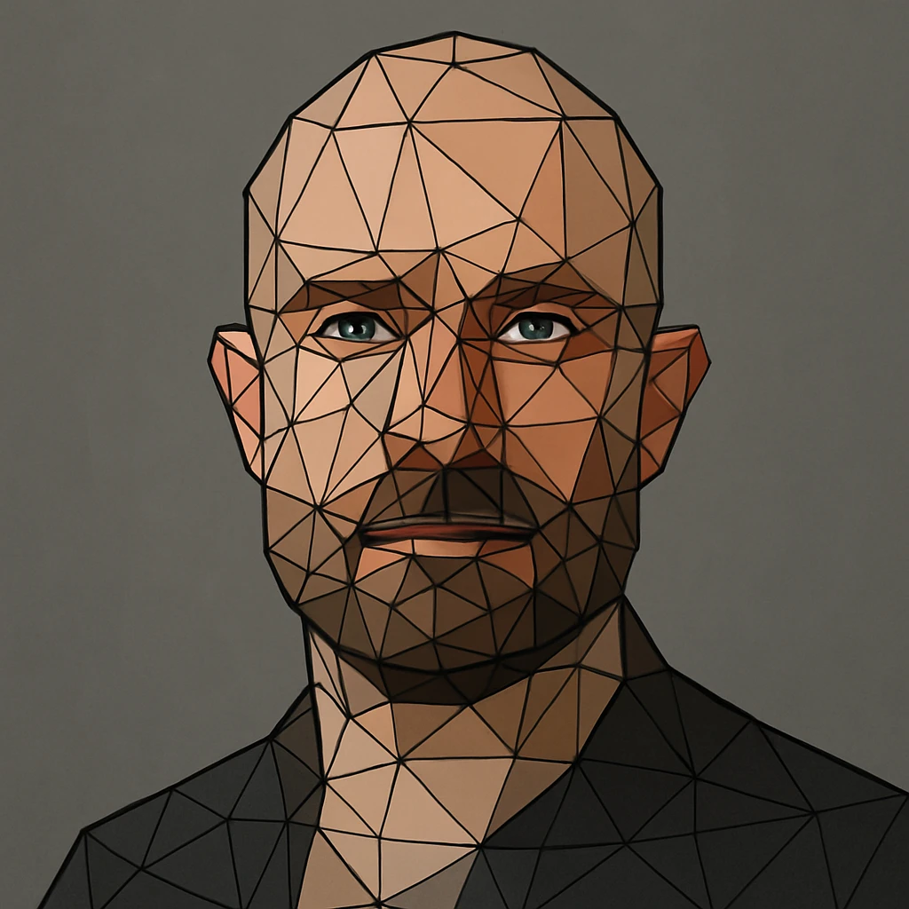 Can you create a low poly wireframe of just my face? emoji