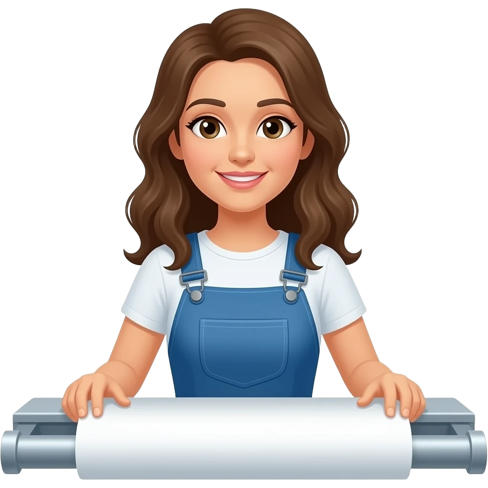 women printing banner emoji