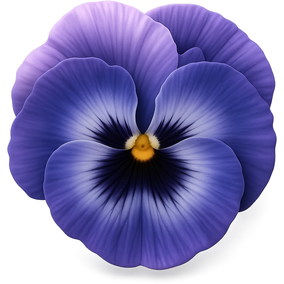 Redraw the purple flower with volumetric petals, smooth gradients, modern look, and realistic lighting in 3D iOS style. Maintain a transparent background. emoji