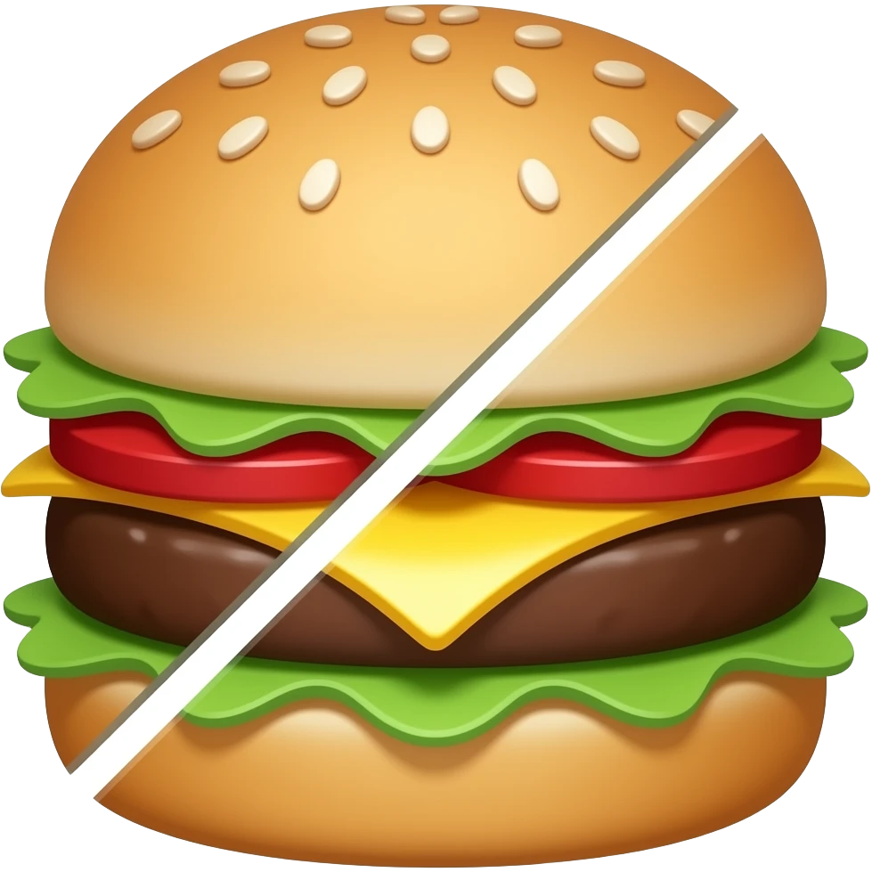 burger crossed out emoji