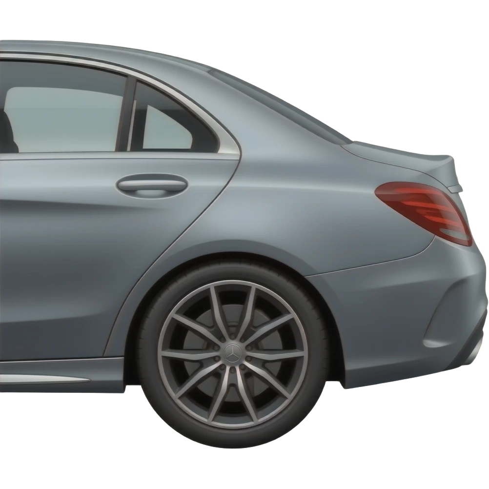dark Graphite Grey Metallic mercedes c class from 2017 from the side emoji