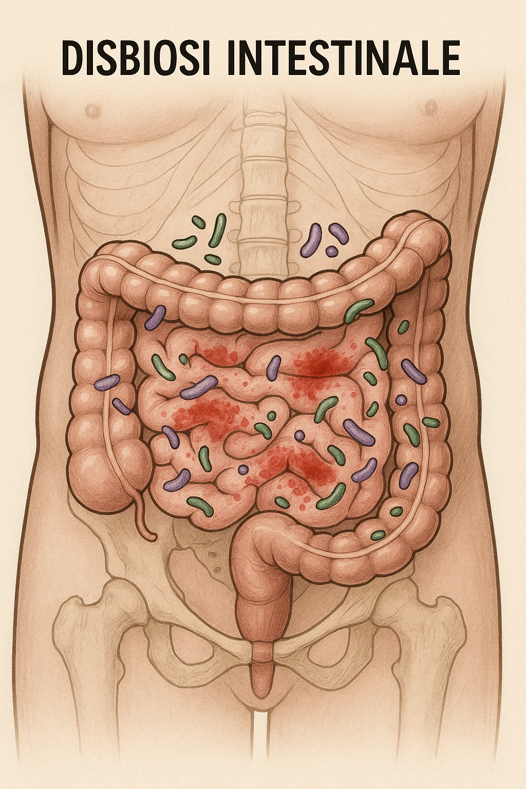 disbiosi intestinale vista anatomicamente emoji