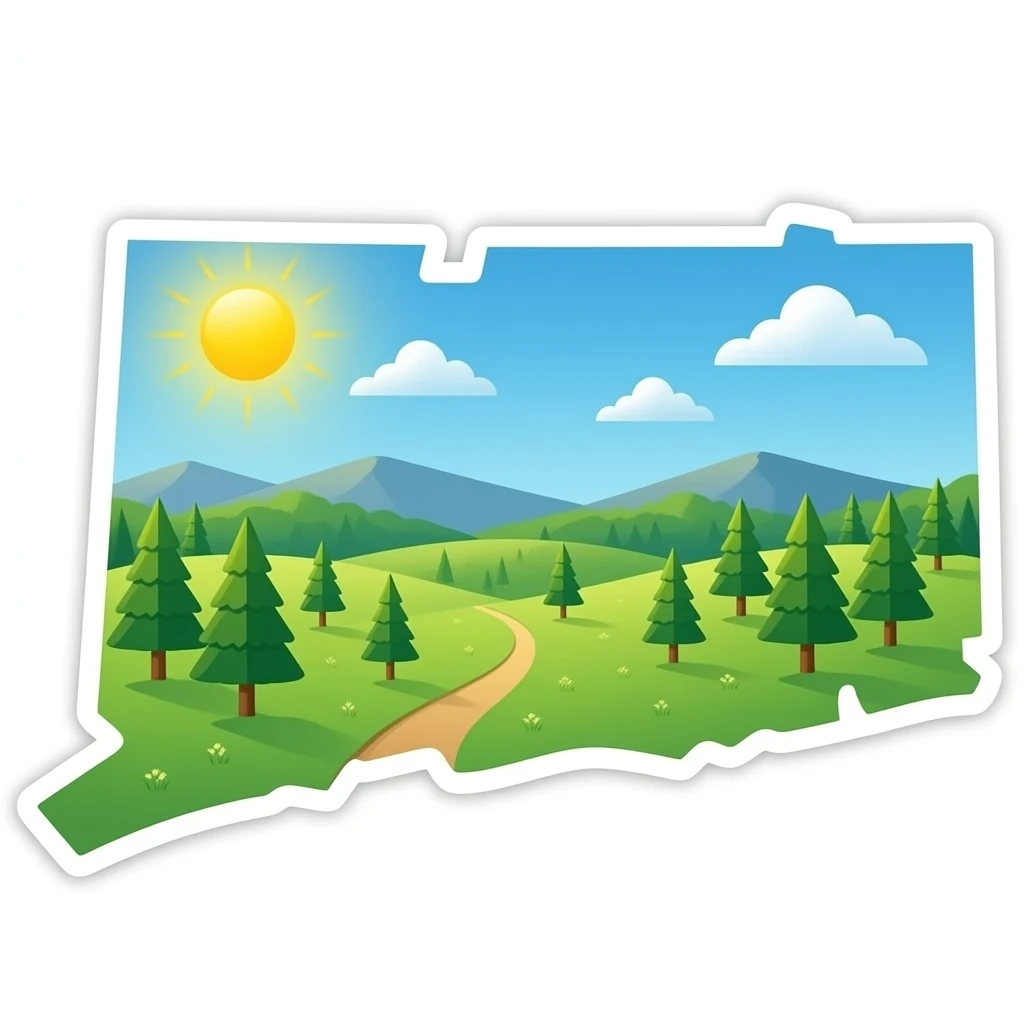 shape of the state of connecticut emoji