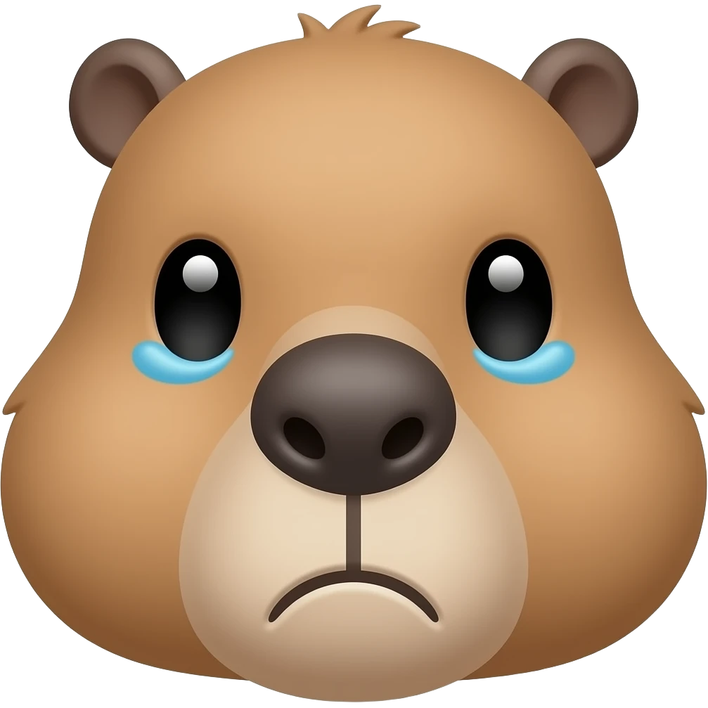 sad capybara face emoji