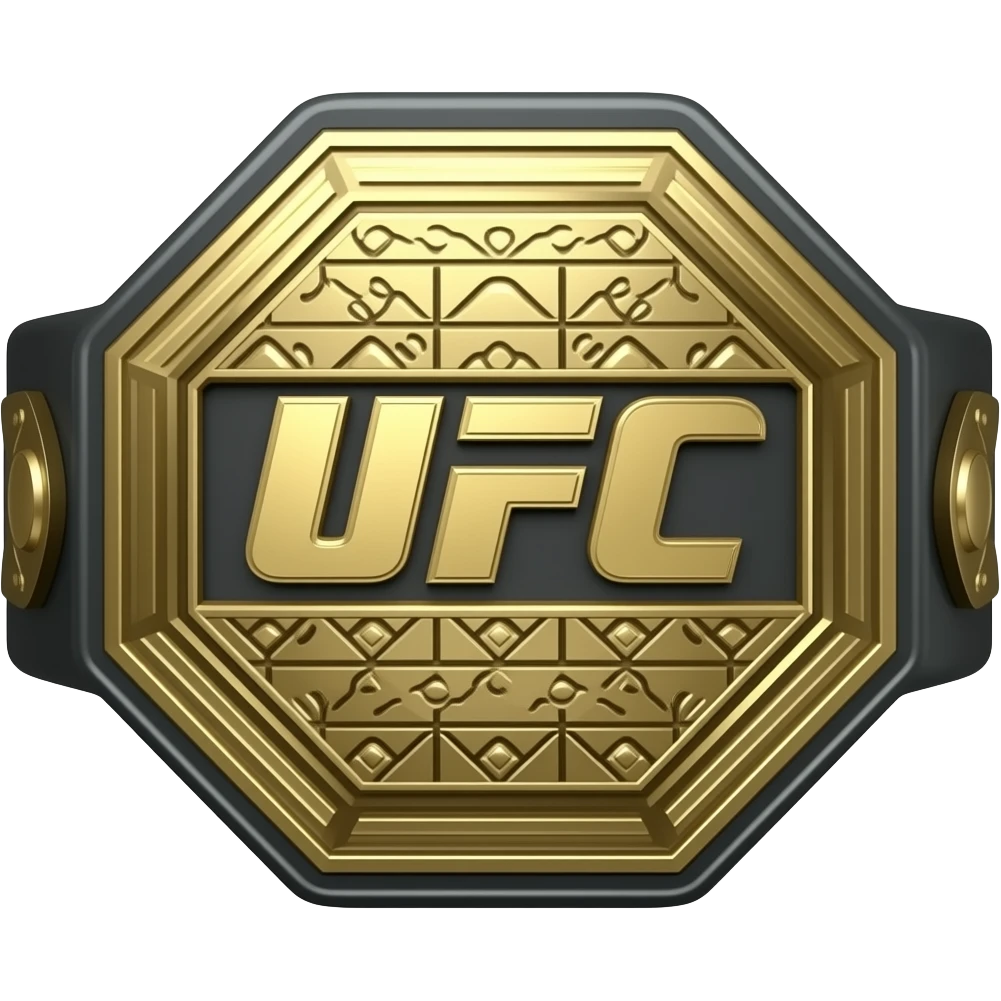 Ufc belt with gold metal emoji