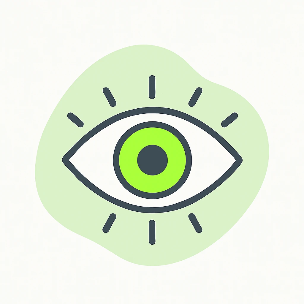 a green evil eye, stylized, mystical, with a glowing aura emoji