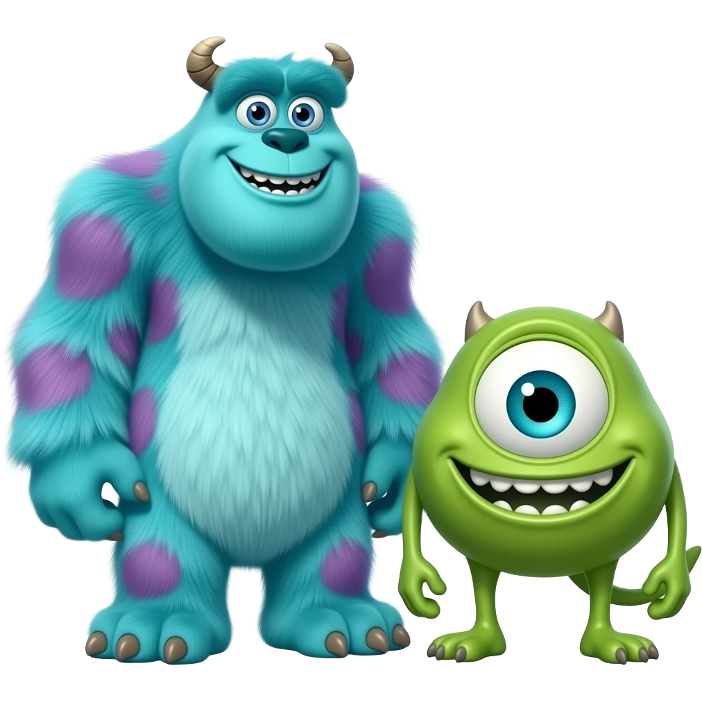 Sully and boo from monster inc emoji