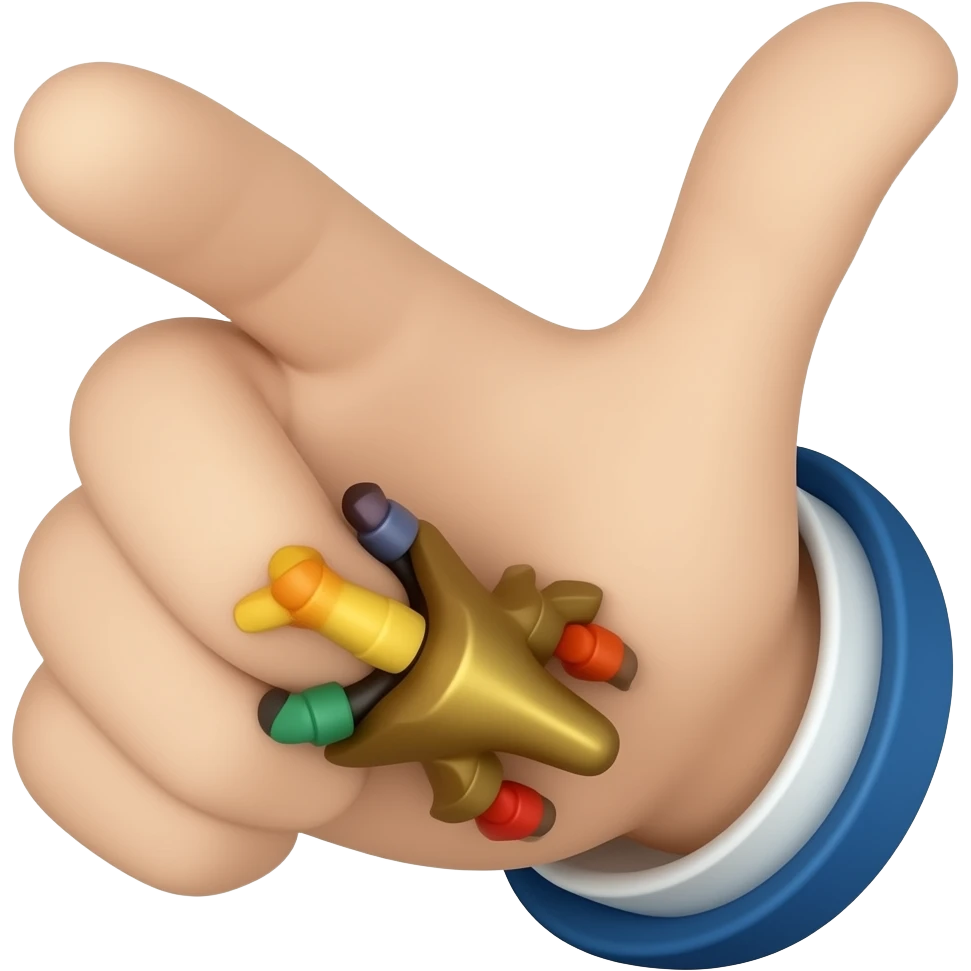 a hand-controlled toy emoji