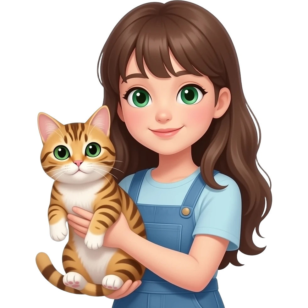 lány vagyok és legyen egy cica  kezembe és legyen zöld a  szemem emoji