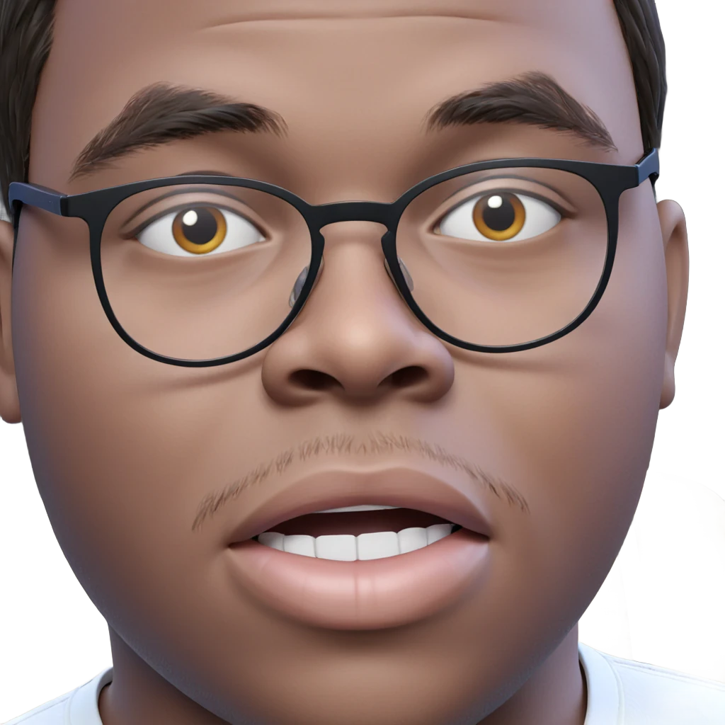 portrait of a boy with glasses emoji