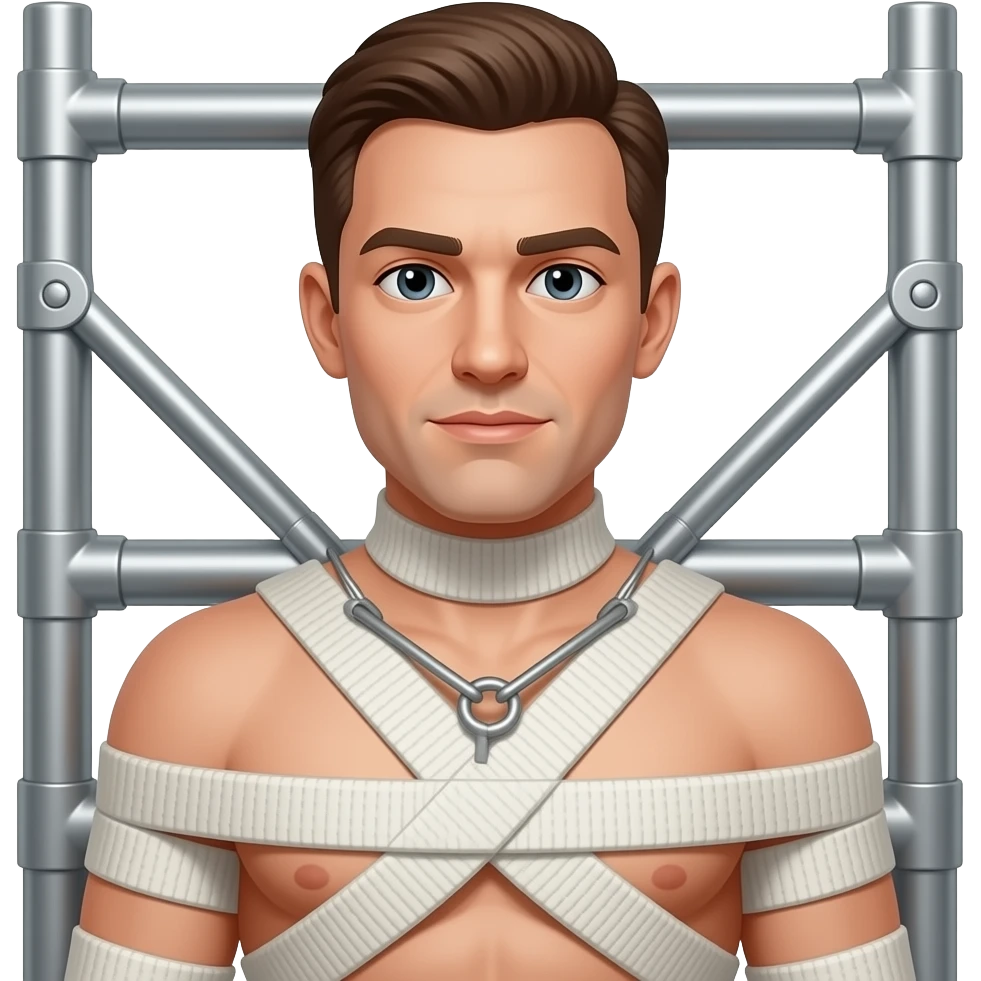 Man on sex rack strapped up emoji