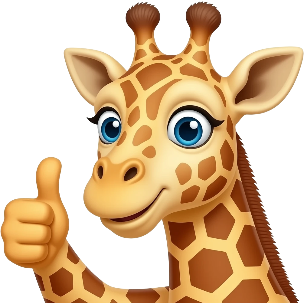 Giraffe Kopf Daumen hoch emoji