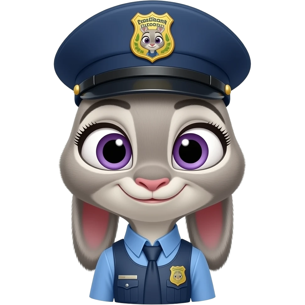 Make Judy hops from the movie zootopia in her cop outfit emoji