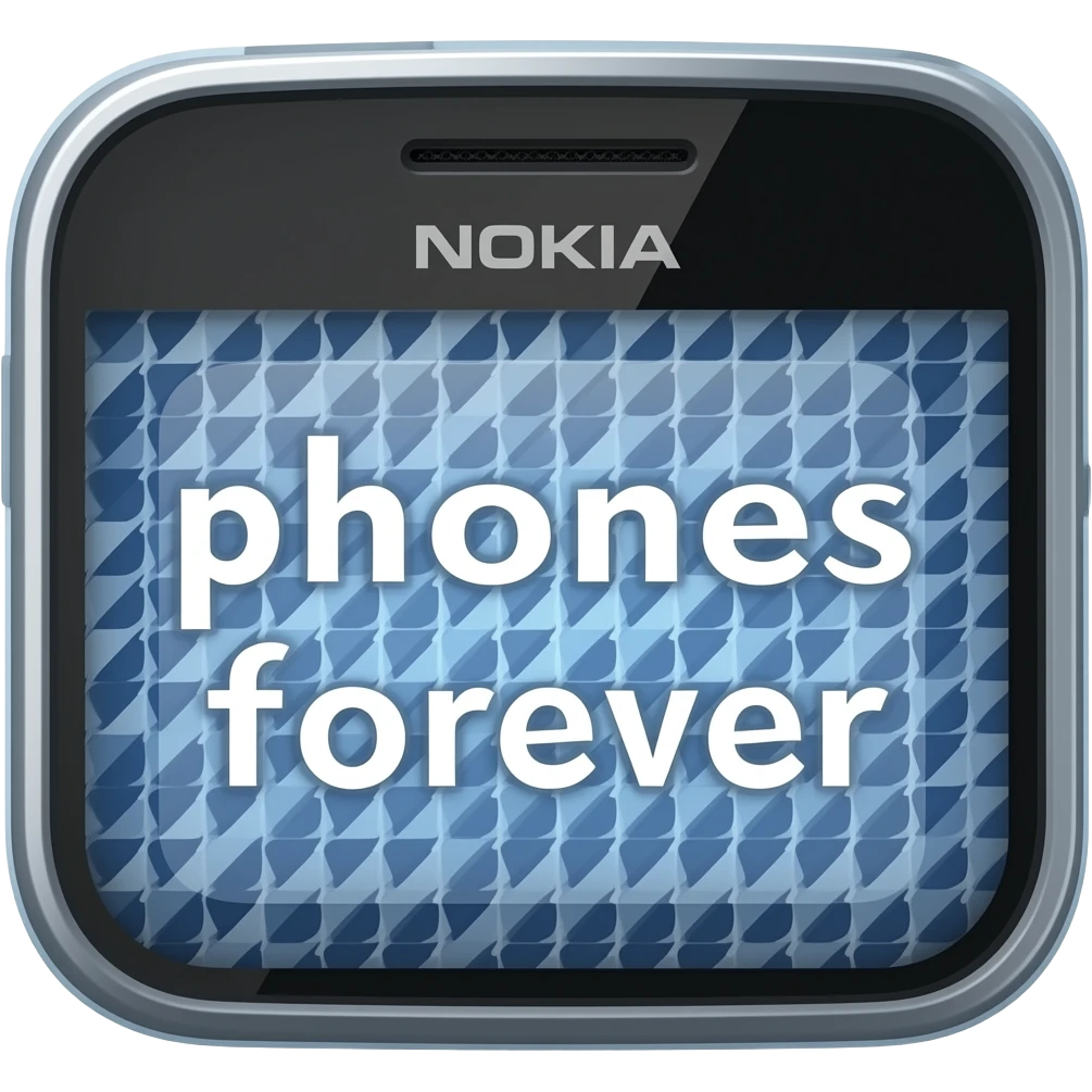 Nokia saying phones forever on scree! emoji