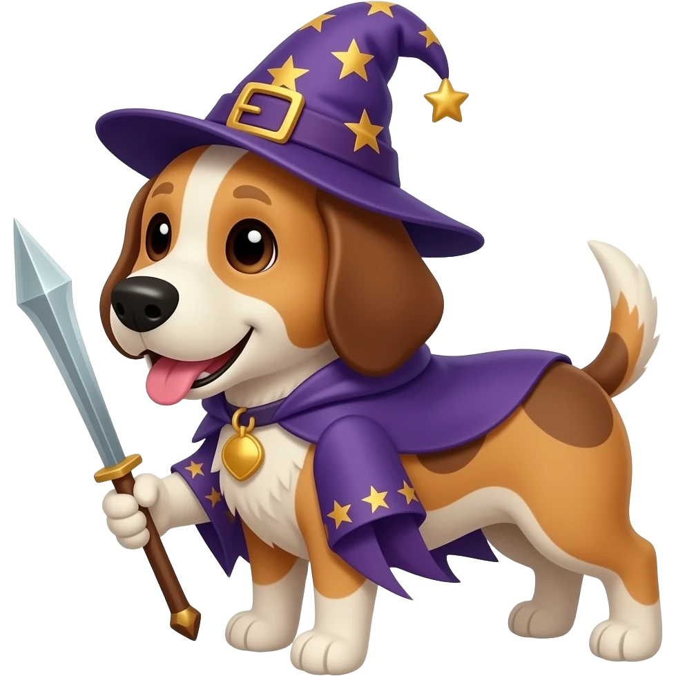 Dog wizard emoji