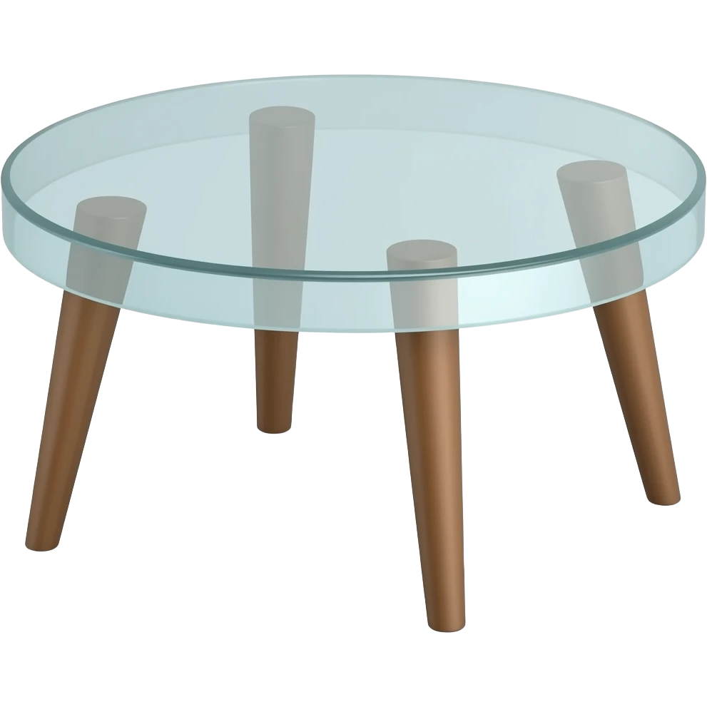 Glass cofee table with legs emoji