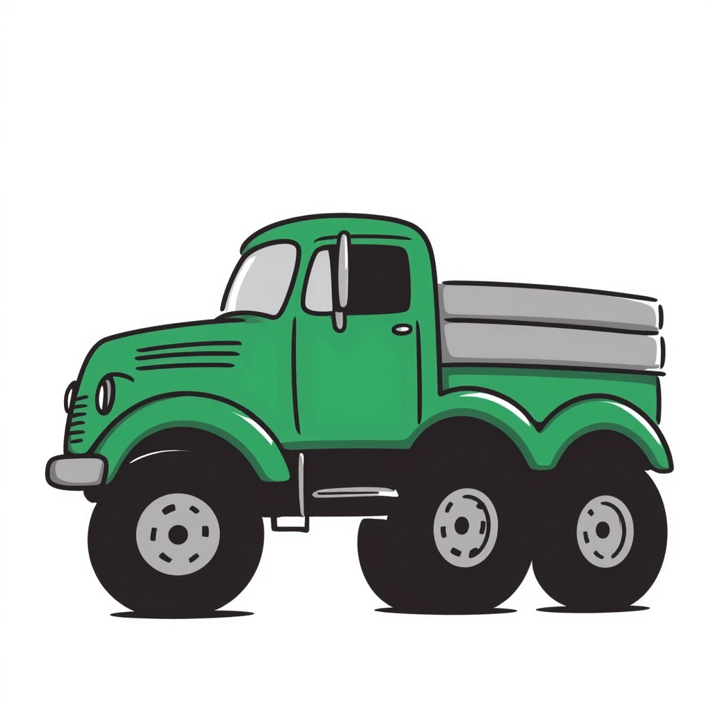 green and gray truck emoji