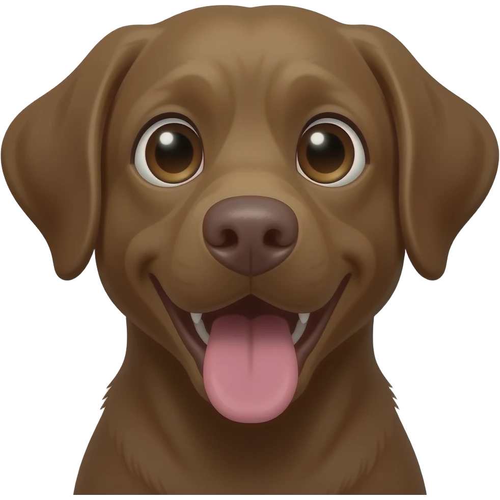 dog but with heart for eyes and tongue out excited only upper half body emoji