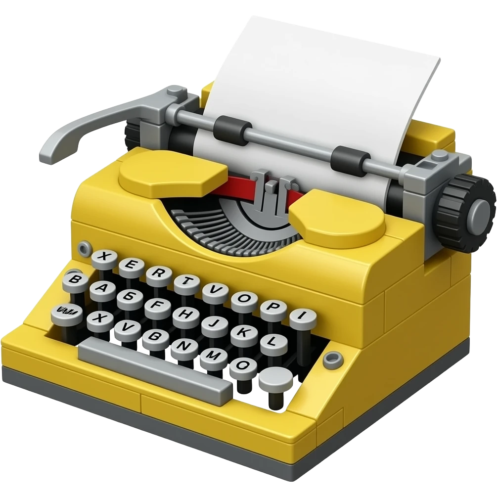 Met lego typemachine maken emoji