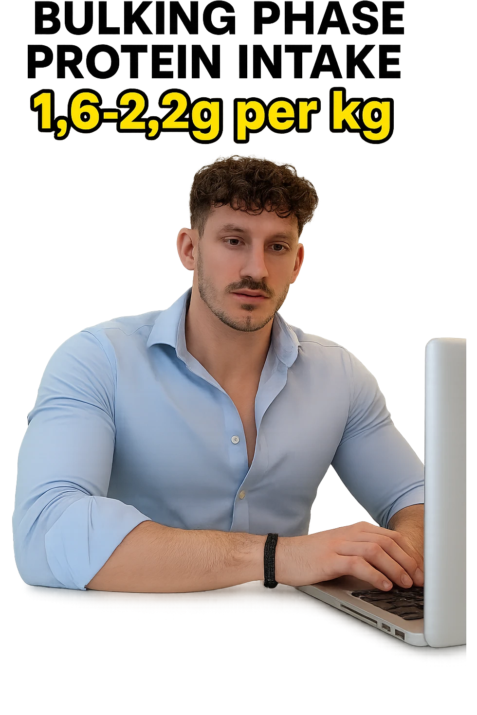 Uomo che imposta la sua fase di massa a proteine intorno 1.6 - 2.2g per kg emoji