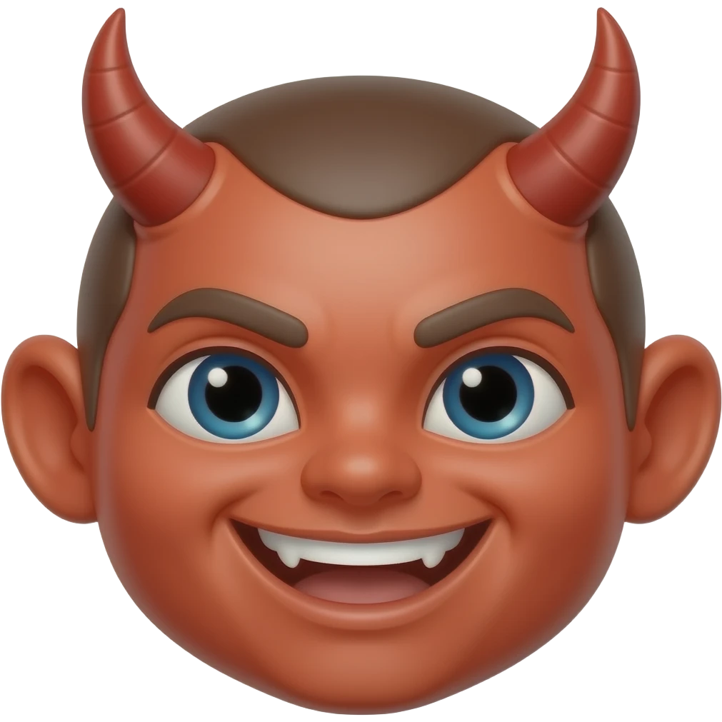 sexy devil round smirking emoji