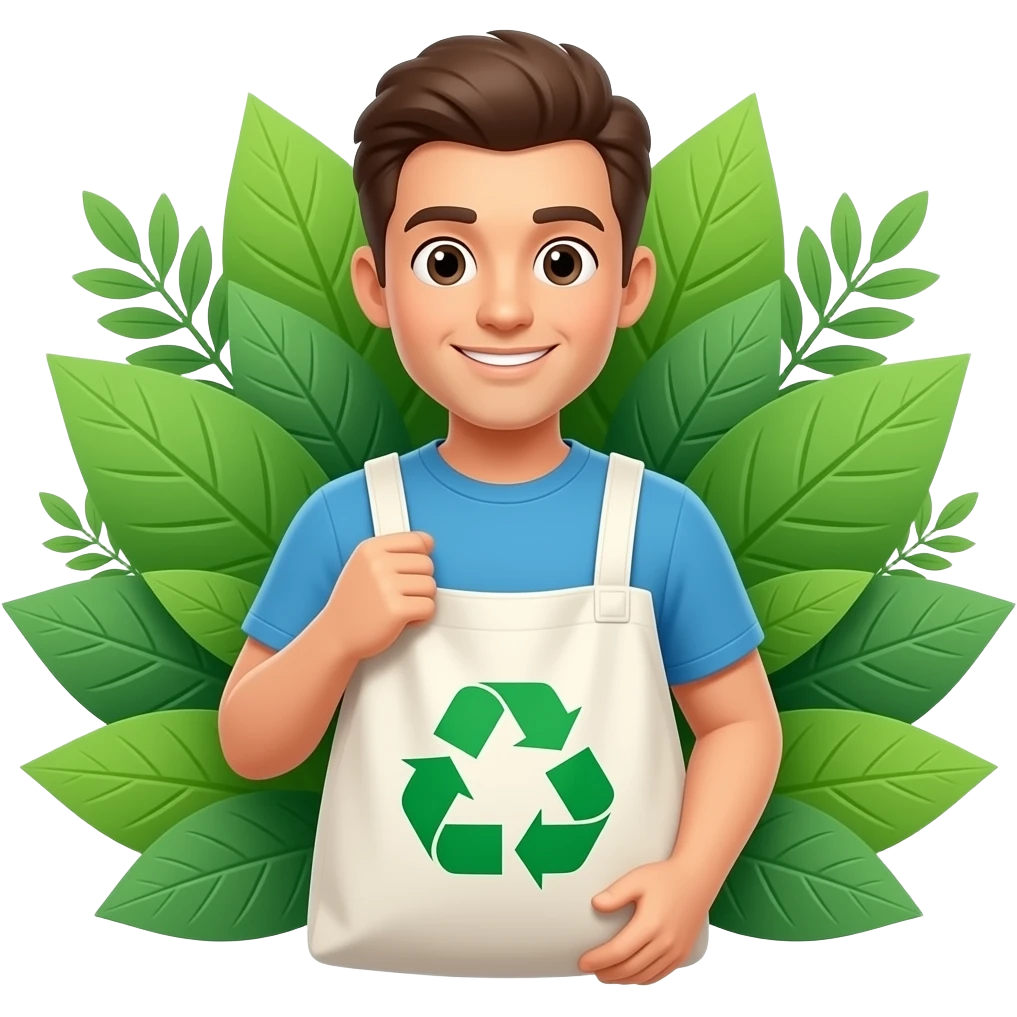 genera emoji de ciudadanos con consciencia de cuidar el medio ambiente emoji