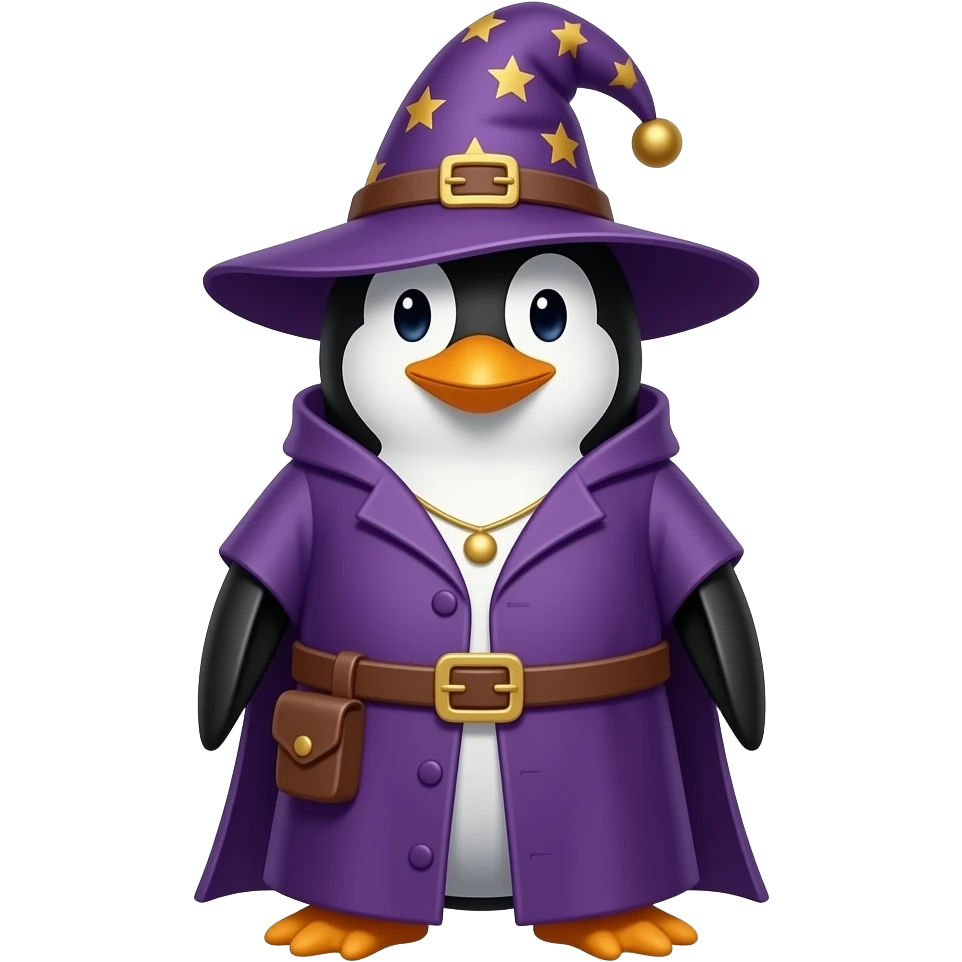 Penguin Wizard emoji
