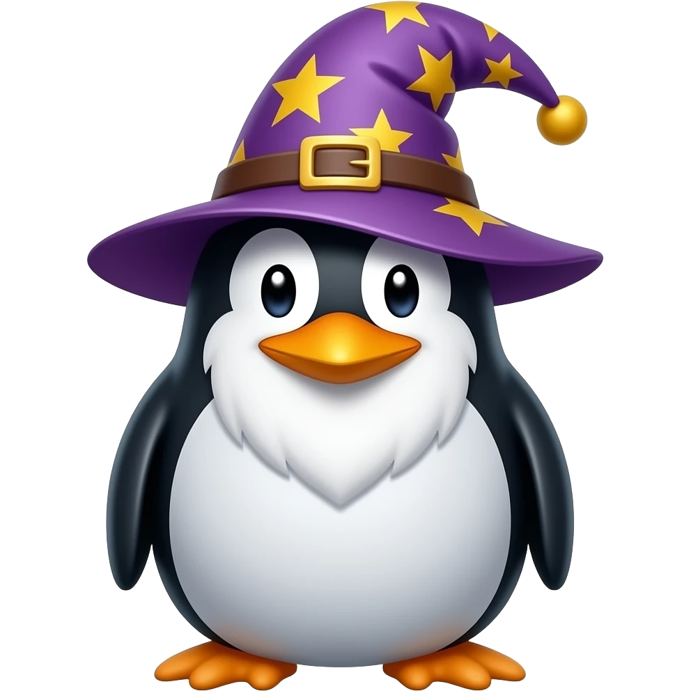 Penguin Wizard emoji