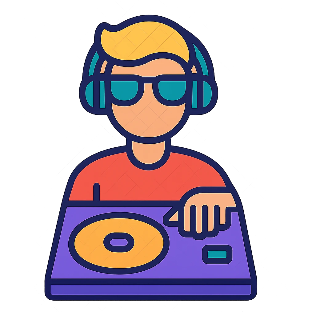 a cool DJ emoji