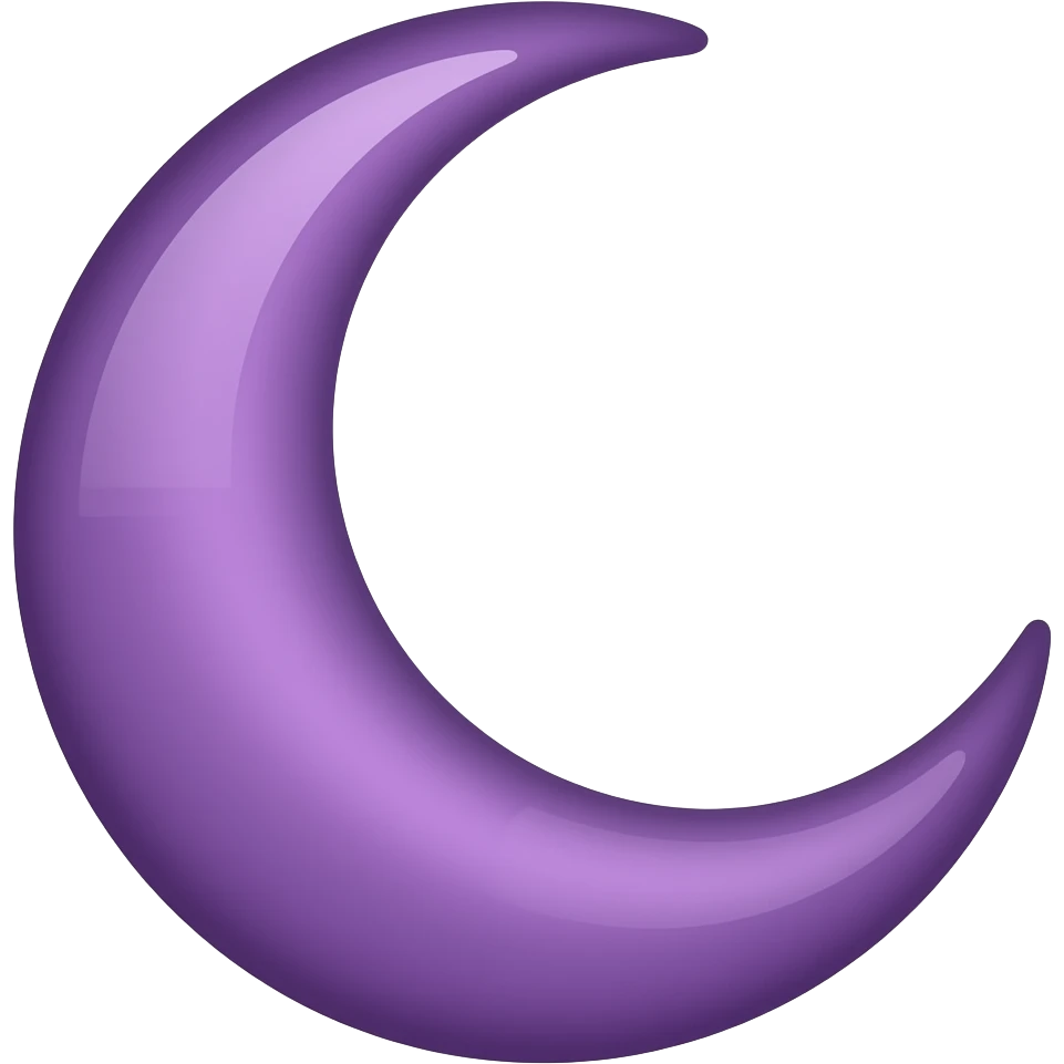 purple crescent moon emoji