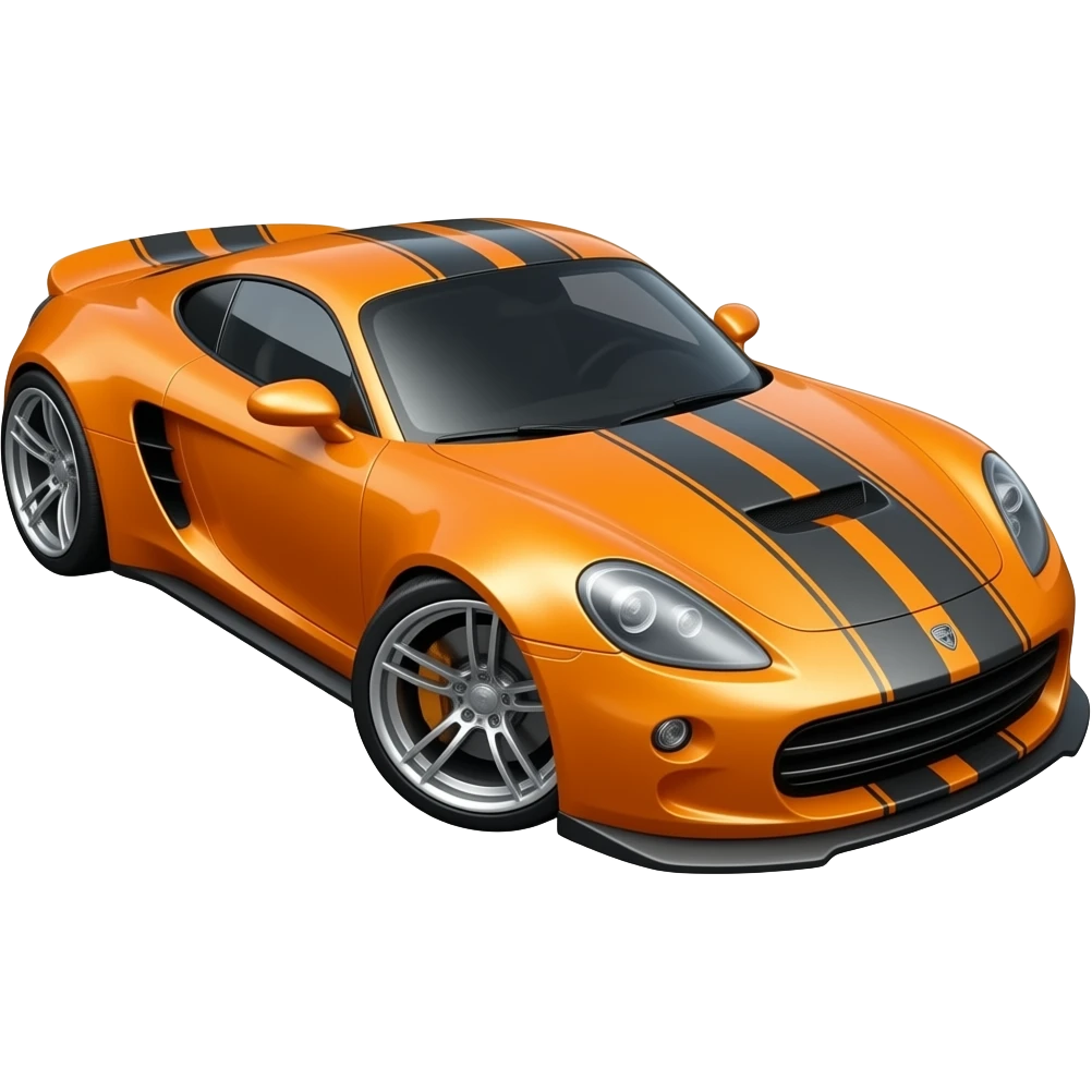 Hotwheels orange sports car emoji