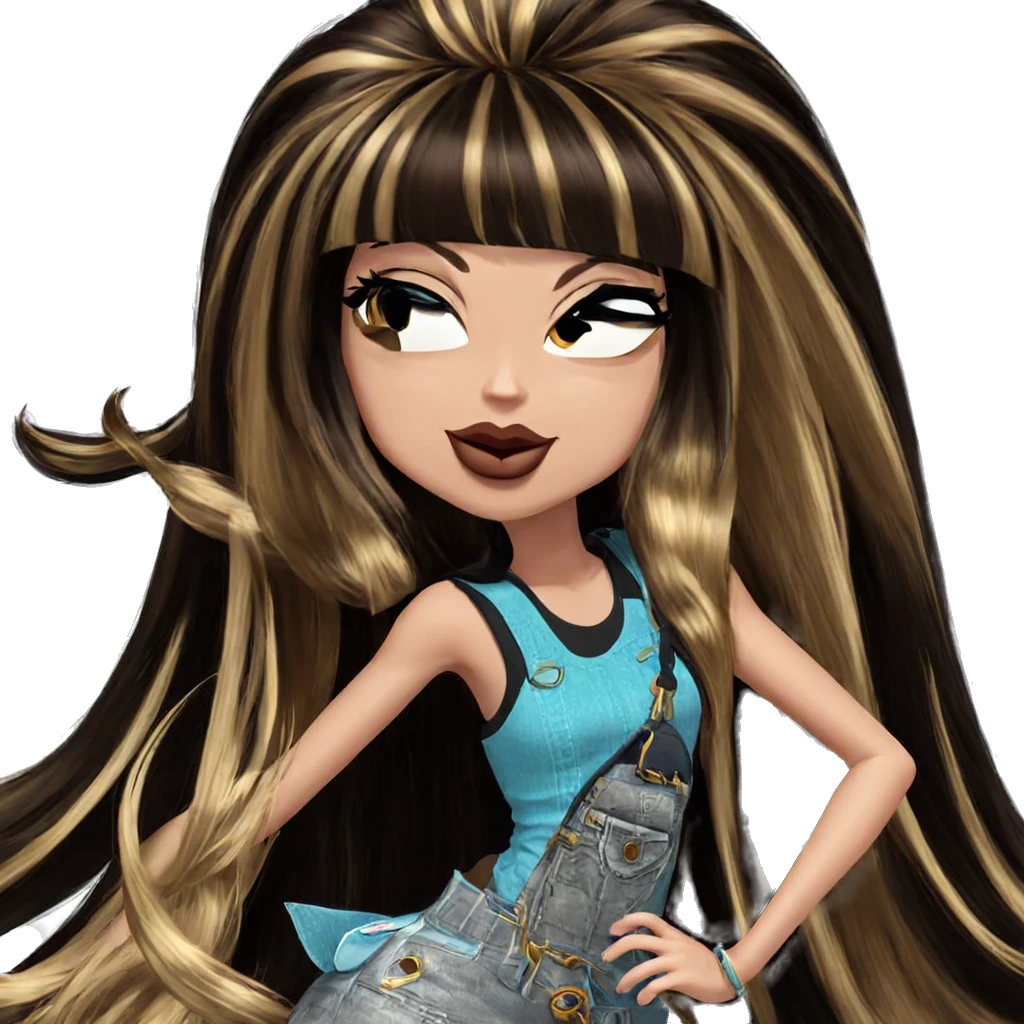 stylish girl with long hair emoji