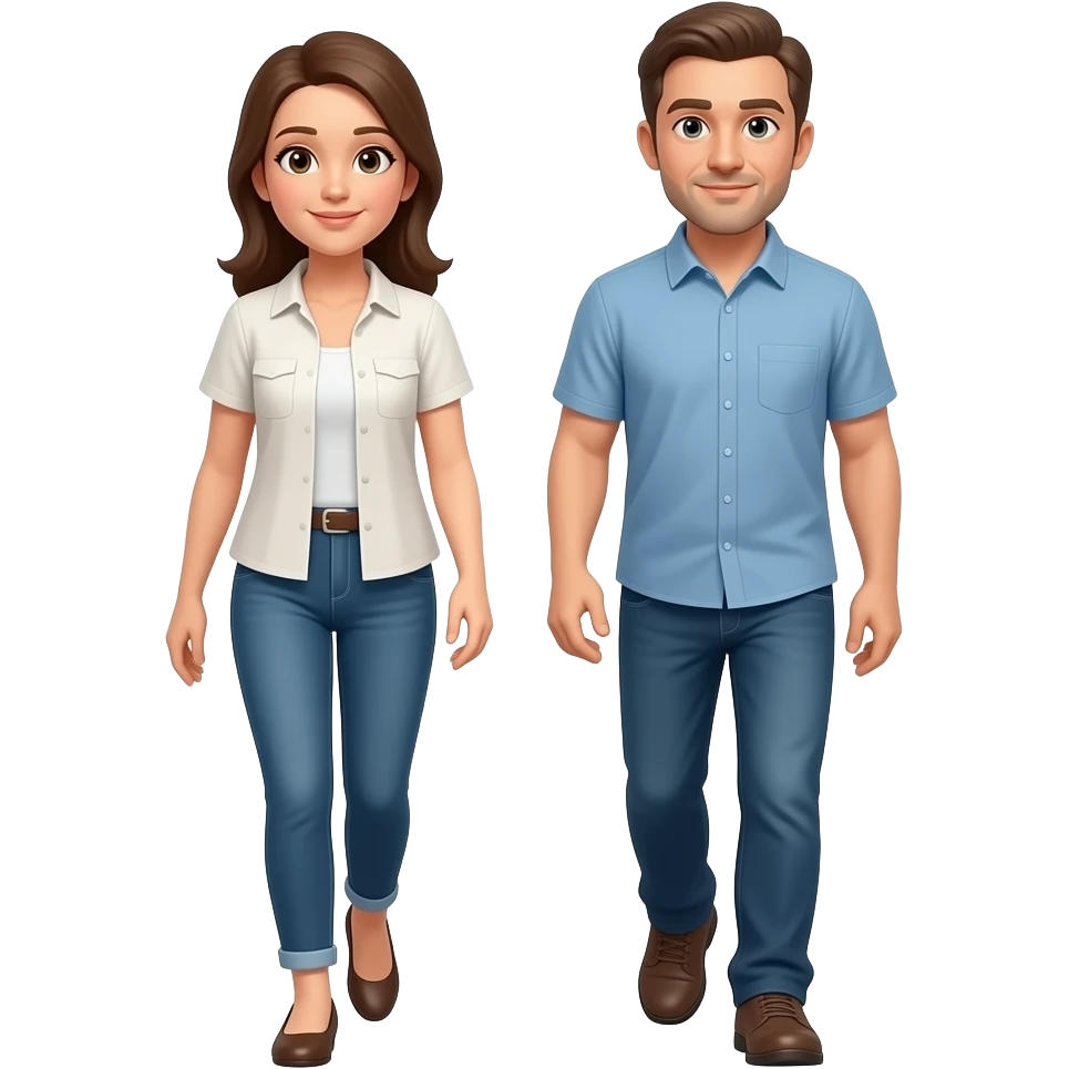 2 personnes qui marche emoji