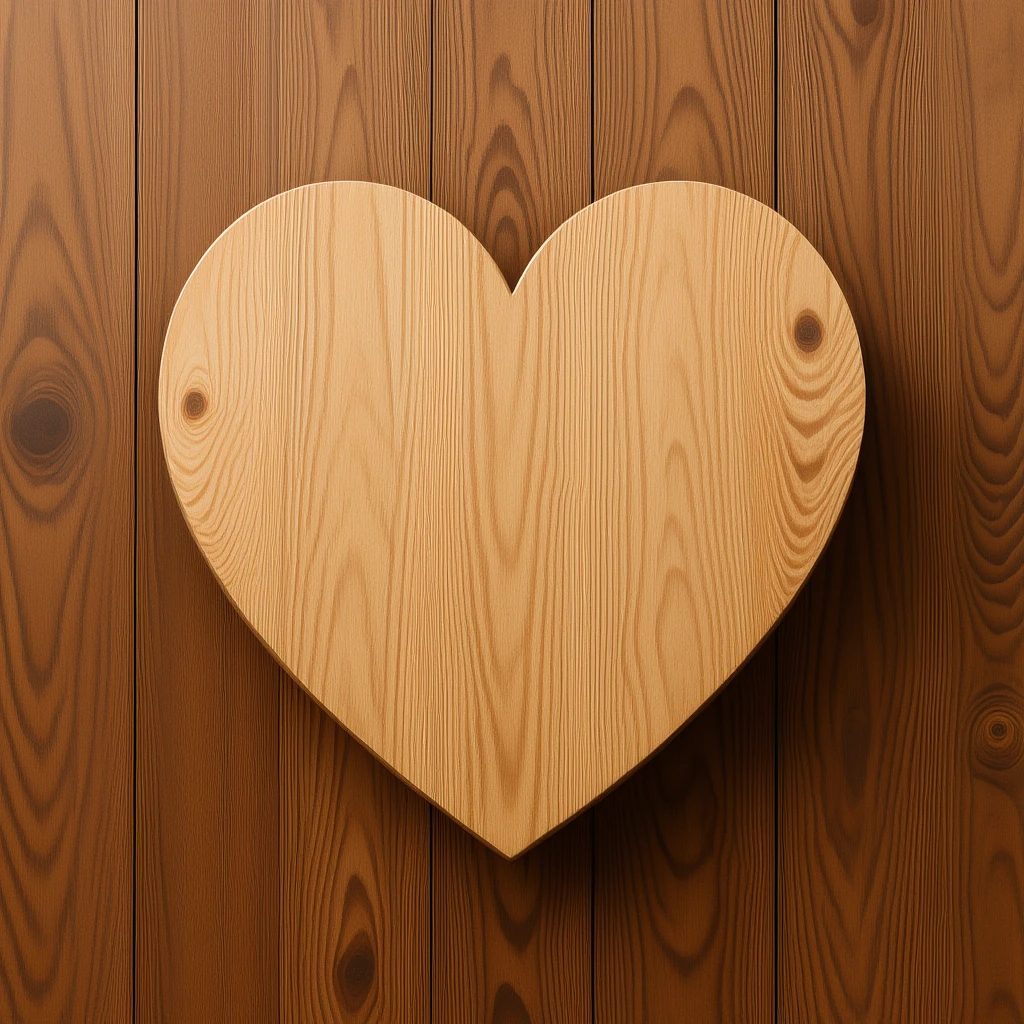 heart with a wood texture emoji
