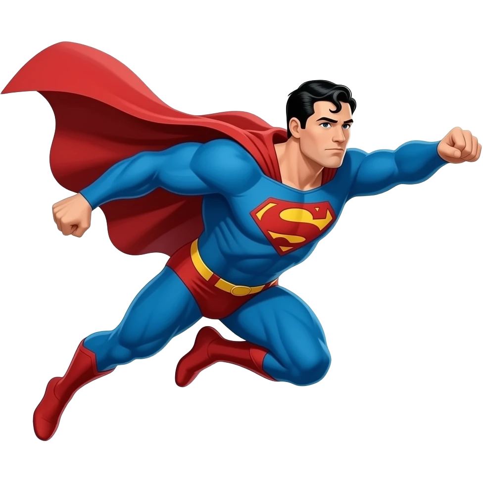 superman flying full body emoji