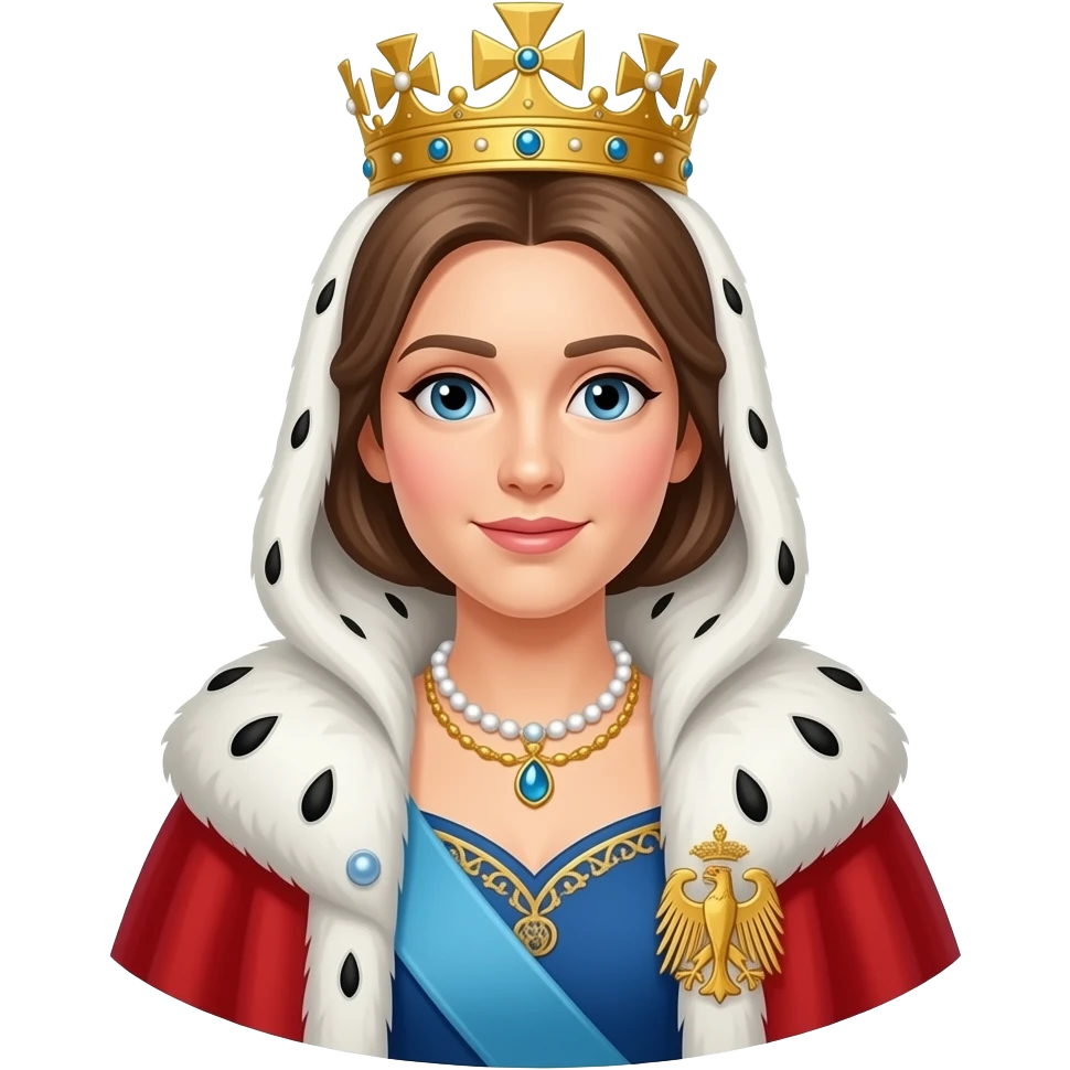 german queen with coronation gown emoji