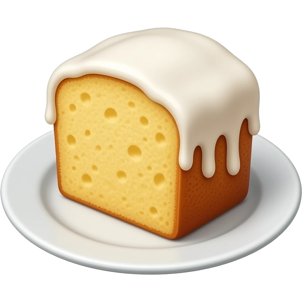 un-iced yellow cake emoji