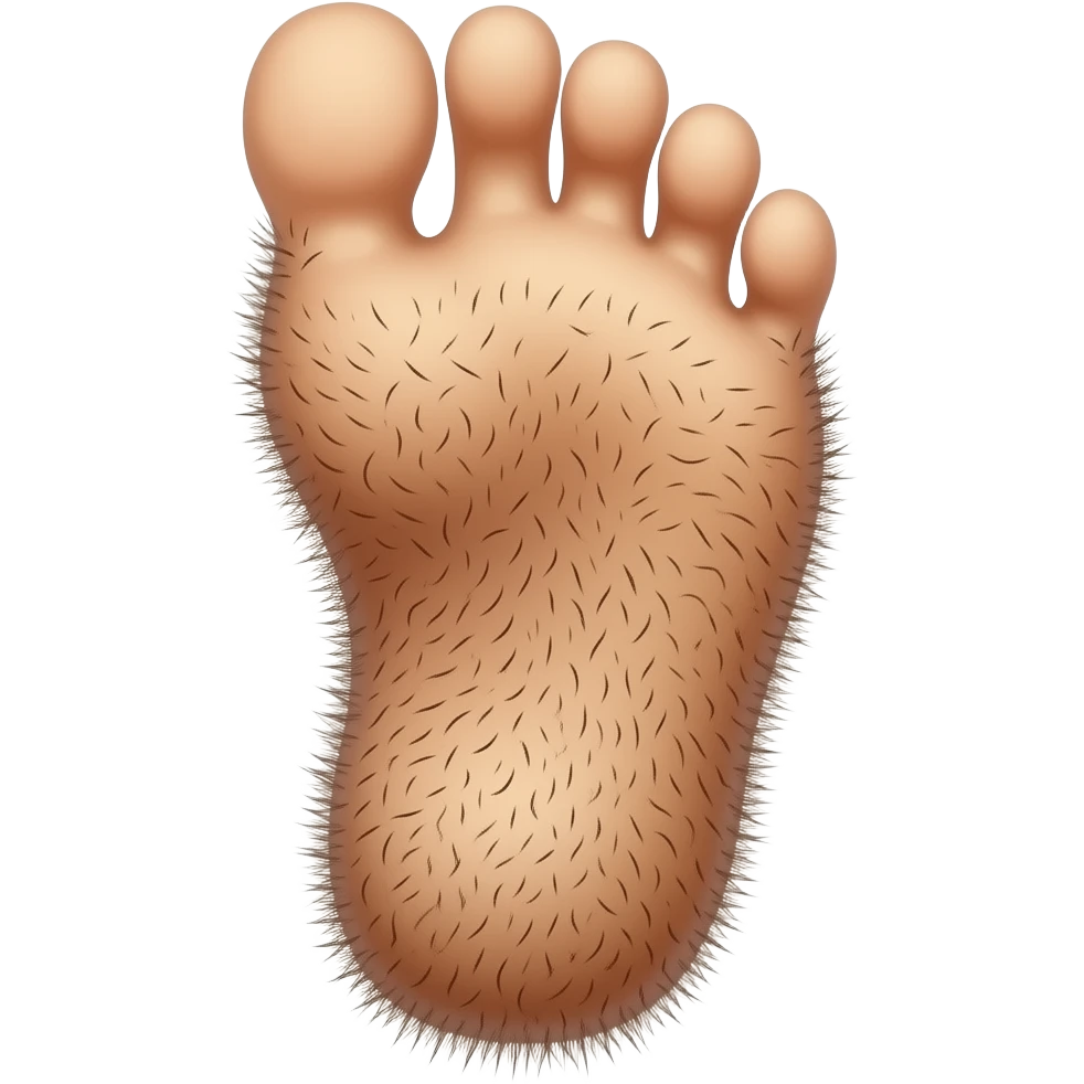 A hairy foot emoji