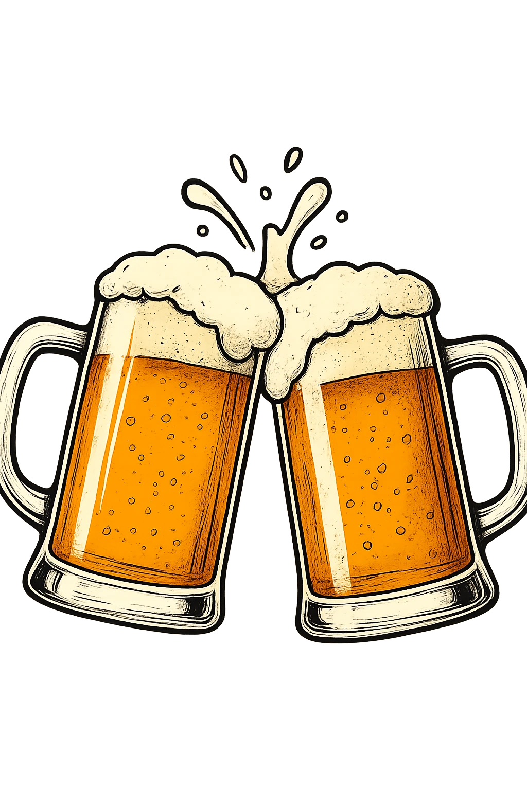 2 drink che fanno brindisi di birre senza mani emoji