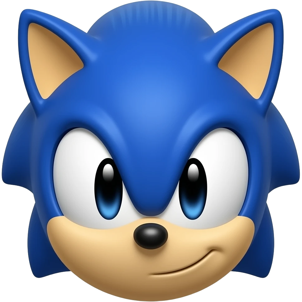 Sonic the hedgehog’s head emoji