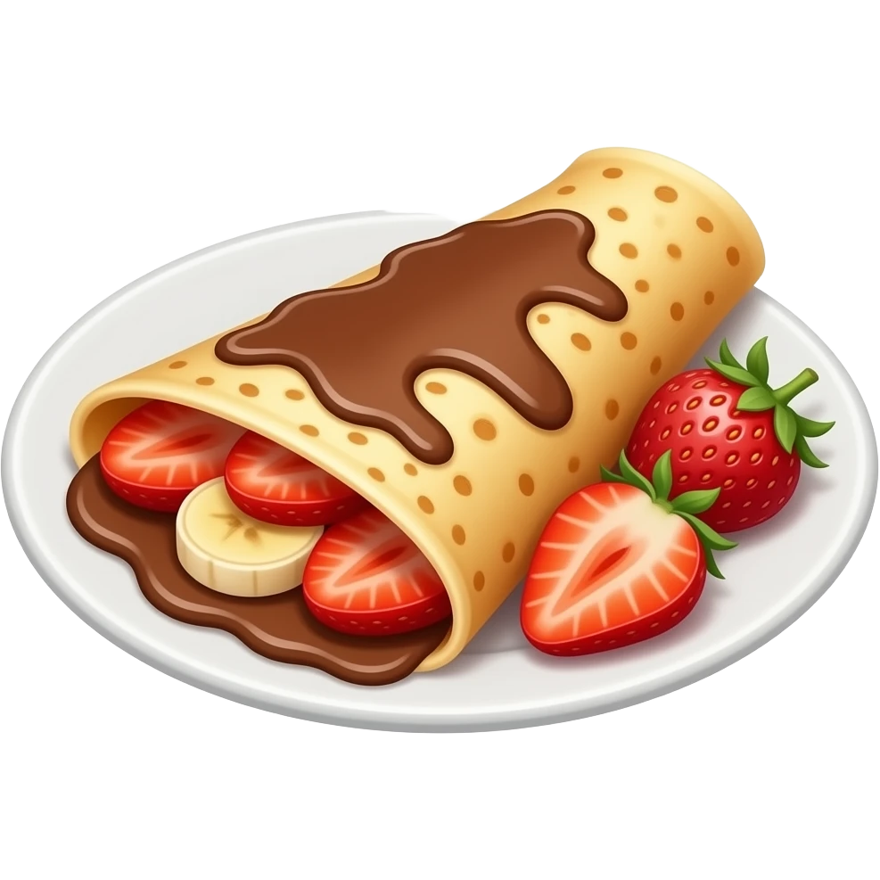 can you create a strawberry banana Nutella crepe emoji