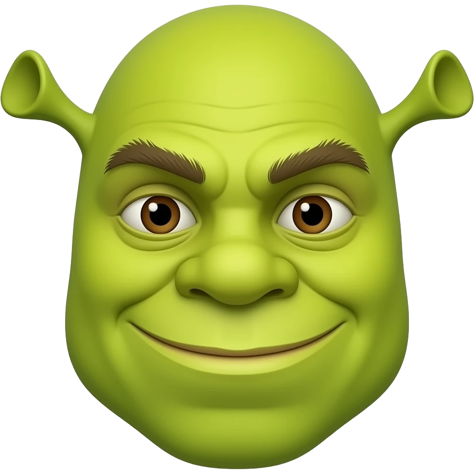 Minimalist shrek head emoji emoji