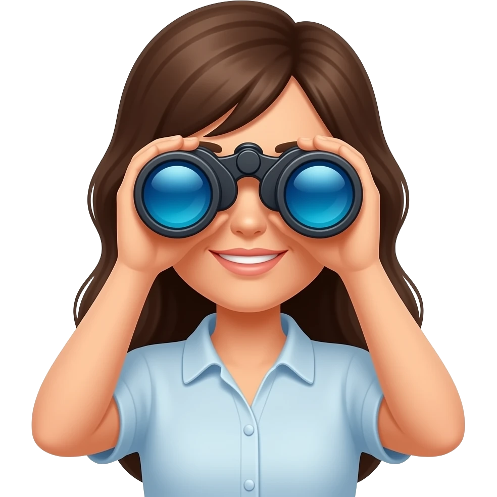 Woman with binoculars emoji