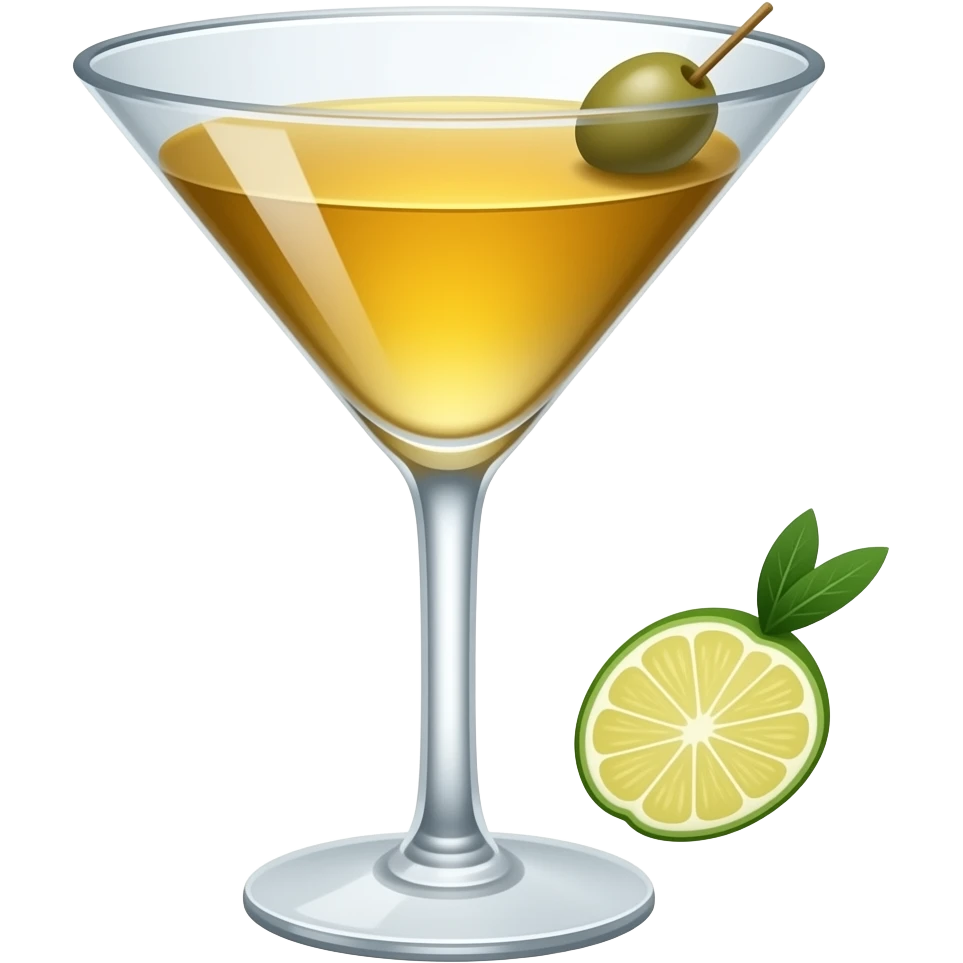 gold martini emoji