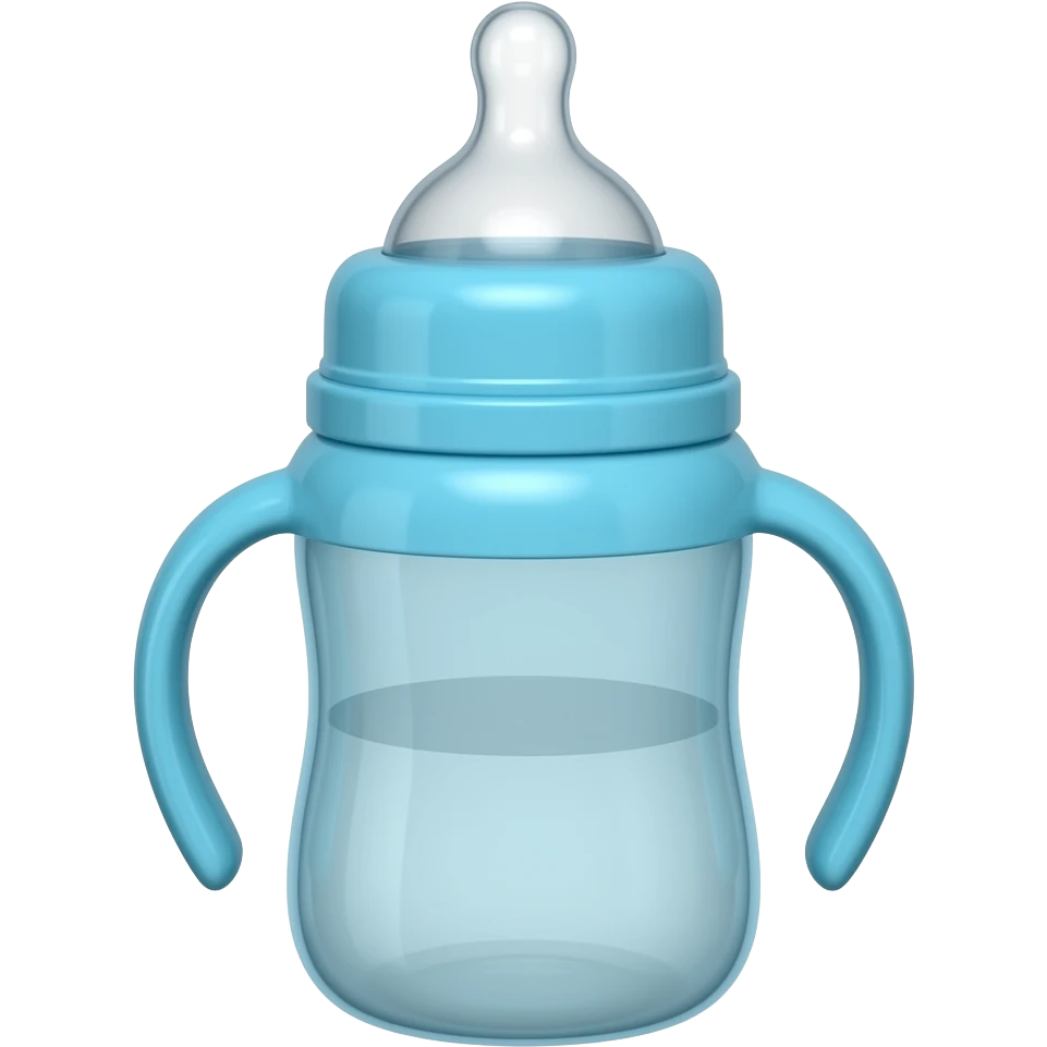 blue empty baby bottle emoji